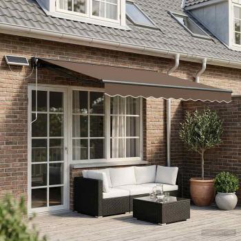 ARDEBO.de - Elektrische ausziehbare Markise Taupe 4 x 2 m