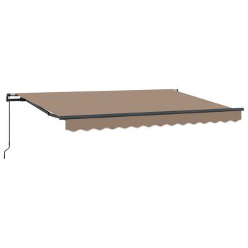 Ausziehbare Markise Taupe 300 x 250 cm Polyester und Aluminium