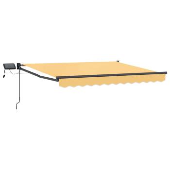 Manuelle Gelenkarmmarkise mit LEDs Sand