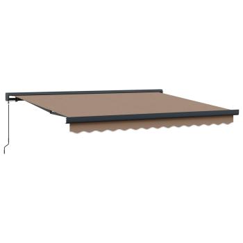Ausziehbare Markise Taupe 300 x 250 cm Leinen und Aluminium