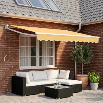 ARDEBO.de - Ausziehbare Markise Sand 3,5 x 2,5 m