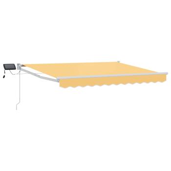 Manuelle Gelenkarmmarkise mit LEDs Sand