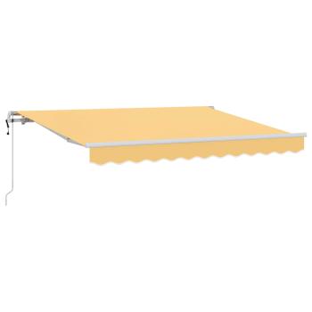 Ausziehbare Markise Sand 4 x 3 m Stoff und Aluminium