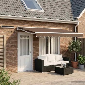 ARDEBO.de - Elektrische ausziehbare Markise Taupe 4 x 3 m