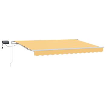 Ausziehbare Markise Sand 400 x 350 cm Stoff und Aluminium
