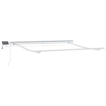 Ausziehbare Markise Sand 400 x 350 cm Stoff und Aluminium