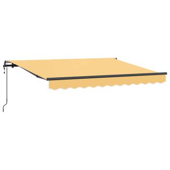 Ausziehbare Markise Sand 400 x 350 cm Stoff und Aluminium