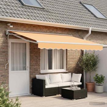 Elektrische ausziehbare Markise Sand 4 × 3,5 m