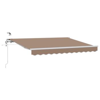 Ausziehbare Markise Taupe 450 x 300 cm Polyester