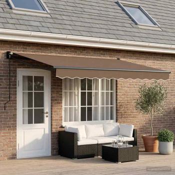ARDEBO.de - Ausziehbare Markise Taupe 4,5 × 3 m