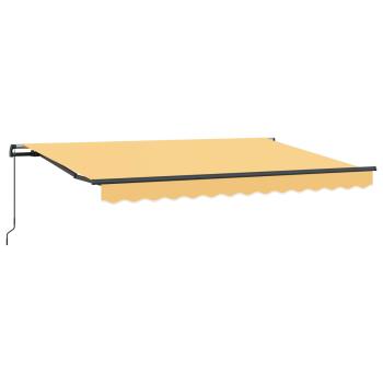 Ausziehbare Markise Sand 500 x 300 cm Polyester und Aluminium