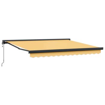 Ausziehbare Markise Sand 500 x 300 cm Stoff und Metall
