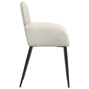 Esszimmerstühle 6 Stk. Samt Creme 57 x 50 x 85 cm
