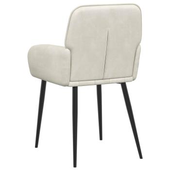 Esszimmerstühle 6 Stk. Samt Creme 57 x 50 x 85 cm