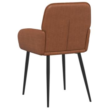 Esszimmerstühle 6 Stk. Kunstleder Braun 57 x 50 x 85 cm