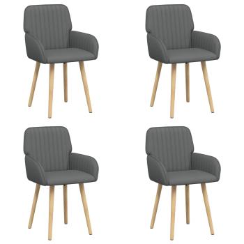Esszimmerstühle 4 stk. Stoff Dunkelgrau 56,5 x 50 x 87,5 cm