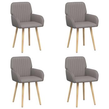 Esszimmerstühle 4 Stk. Stoff Taupe 56,5 x 50 x 87,5 cm