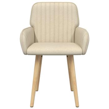 Esszimmerstühle 4 Stk. Stoff Creme 56,5 x 50 x 87,5 cm