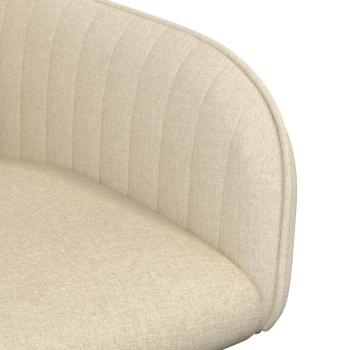 Esszimmerstühle 4 Stk. Stoff Creme 56,5 x 50 x 87,5 cm