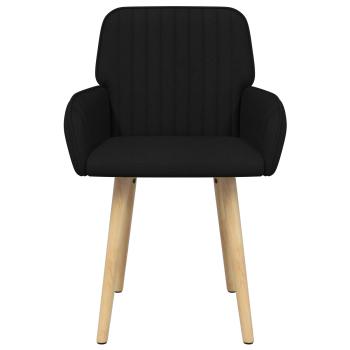 Esszimmerstühle 6 Stk. Stoff Schwarz 56,5 x 50 x 87,5 cm