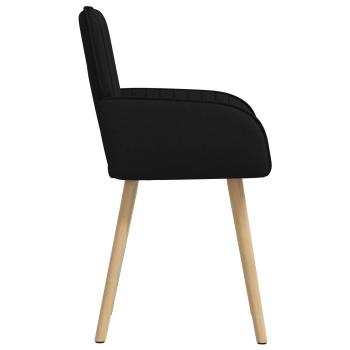 Esszimmerstühle 6 Stk. Stoff Schwarz 56,5 x 50 x 87,5 cm
