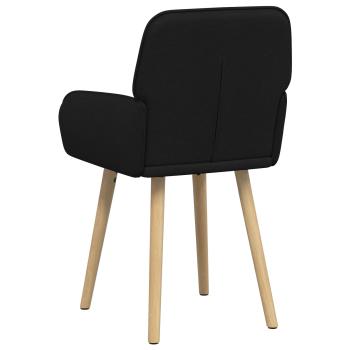Esszimmerstühle 6 Stk. Stoff Schwarz 56,5 x 50 x 87,5 cm