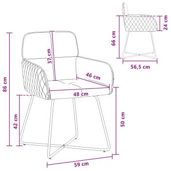 Esszimmerstühle 4 Stk. Samt Rosa 59 x 56,5 x 86 cm
