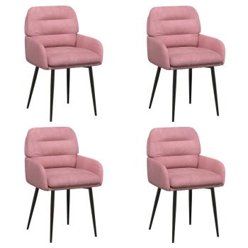 Esszimmerstühle 4 Stk. Samt Rosa 59 x 59,5 x 90 cm