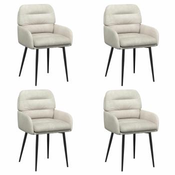 Esszimmerstühle 4 stk. Samt Creme 59 x 59,5 x 90 cm