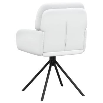 Drehstuhl Esszimmer 4 Stk. Kunstleder Weiß 59 x 59,5 x 90 cm