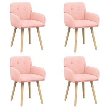 Esszimmerstühle 4 Stk. Bouclé Rosa 59 x 57 x 85 cm