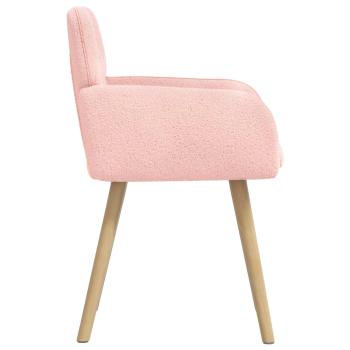 Esszimmerstühle 4 Stk. Bouclé Rosa 59 x 57 x 85 cm