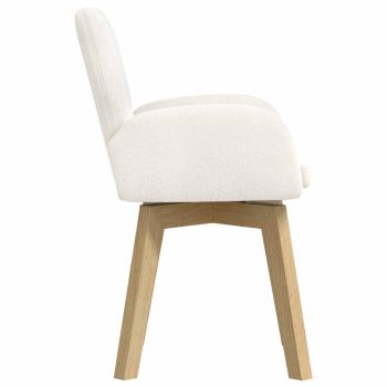 Esszimmerstühle 6 Stk. Bouclé Creme 59 x 57 x 85 cm