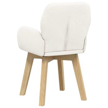 Esszimmerstühle 6 Stk. Bouclé Creme 59 x 57 x 85 cm