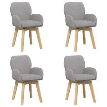 Drehstuhl Esszimmer 4 stk. Bouclé Hellgrau 54 x 58 x 87 cm