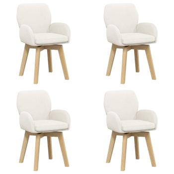 Drehstuhl Esszimmer 4 Stk. Bouclé Creme 54 x 58 x 87 cm