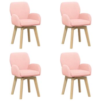 Drehstuhl Esszimmer 4 stk. Bouclé Rosa 54 x 58 x 87 cm