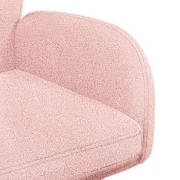 Drehstuhl Esszimmer 6 Stk. Bouclé Rosa 54 x 58 x 87 cm