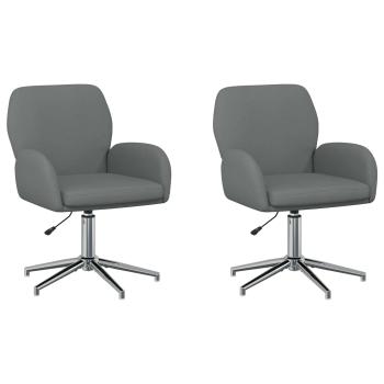 Bürostühle 2 Stk. 54 x 58 x 90 cm Dunkelgrau Stoff