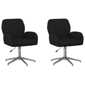 Bürostühle 2 Stk. 54 x 58 x 90 cm Schwarz Stoff