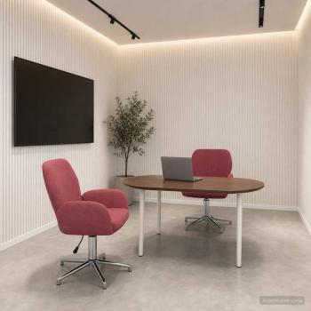 ARDEBO.de - Bürostühle 2 Stk. 54 x 58 x 90 cm Weinrot Stoff