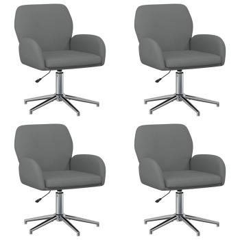 Bürostühle 4 Stk. 54 x 58 x 90 cm Dunkelgrau Stoff