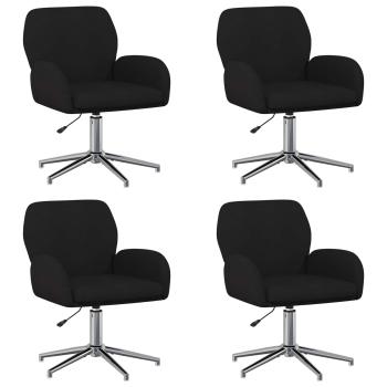 Bürostühle 4 Stk. 54 x 58 x 90 cm Schwarz Stoff