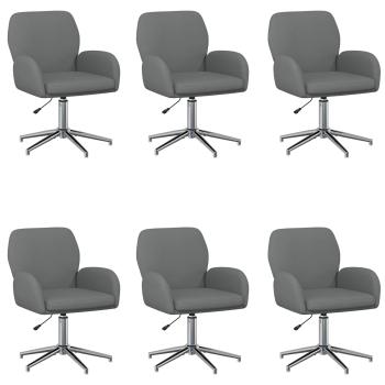Bürostühle 6 Stk. 54 x 58 x 90 cm Dunkelgrau Stoff