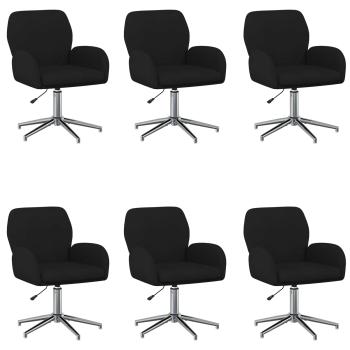 Bürostühle 6 Stk. 54 x 58 x 90 cm Schwarz Stoff