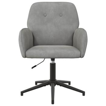 Bürostühle 2 Stk. 54 x 55 x 90 cm Hellgrau Samt