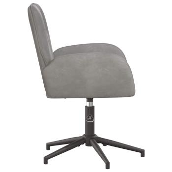 Bürostühle 2 Stk. 54 x 55 x 90 cm Hellgrau Samt