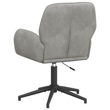 Bürostühle 2 Stk. 54 x 55 x 90 cm Hellgrau Samt