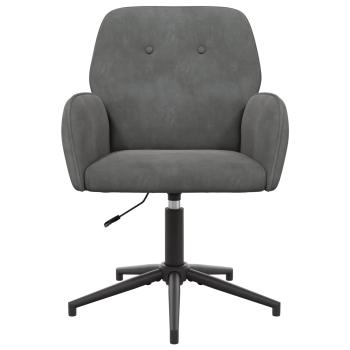 Bürostühle 2 Stk. 54 x 55 x 90 cm Dunkelgrau Samt