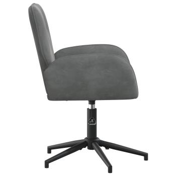 Bürostühle 2 Stk. 54 x 55 x 90 cm Dunkelgrau Samt
